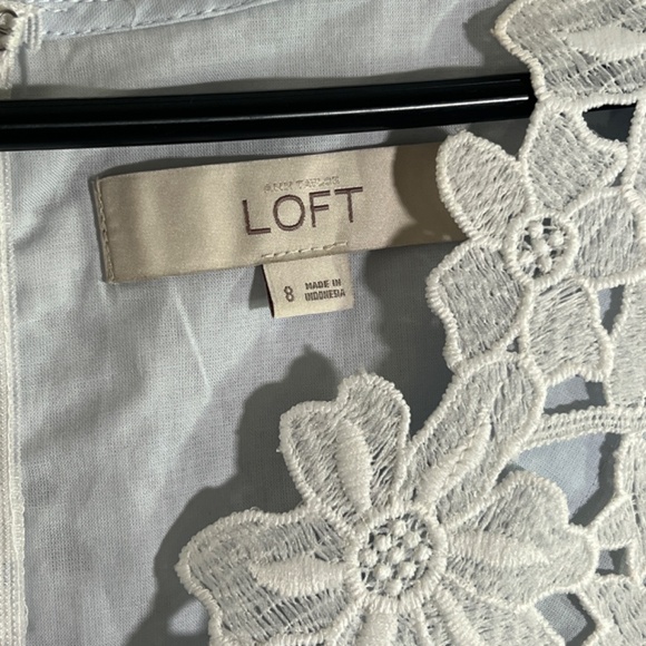 LOFT Sleeveless Floral Lace Midi Tulip Style Dress Spring Summer Ladies Size 8 - Picture 5 of 12